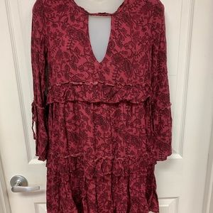 American Eagle Outfitters Burgundy Floral Dress